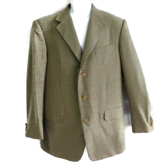 Ermenegildo Zegna Sport Coat Blazer 15mil Silk Wool 3 Btn NO Vent Houndstooth - Picture 11 of 12